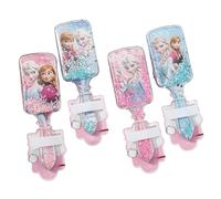 FASHION YO Brosse à cheveux princesse sirène pour filles et enfants, glisse facilement à travers les nœuds, sans traction, brosses à paillettes emmêlées, peigne airbag à paillettes, cadeau (Frozn)