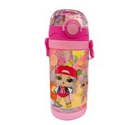 FASHION YO LOL Bouteille d'eau réutilisable pour enfants en polypropylène avec deux couvercles, anti-fuite, avec couvercle à paille, sans BPA (LOL)