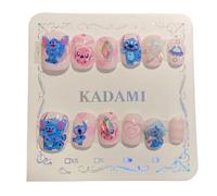 FASHION YO Lot de 12 faux ongles à coller en acrylique pour enfants - Couverture complète - Paillettes - Licorne arc-en-ciel - Sirène - Cadeau d'anniversaire pour filles (Stch 12 pièces)