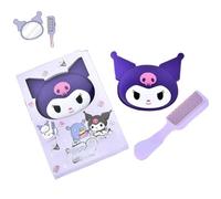 Fashion Yo Lot de 2 brosses à cheveux mignonnes pour filles, peignes démêlants à dents fines, miroir portable, peigne démêlant pour filles, tout-petits, cheveux secs et humides (violet)