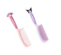 FASHION YO Lot de 2 brosses à cheveux pour filles - Peigne démêlant à dents fines et brosse à cheveux de voyage pour filles et femmes - Cheveux secs et humides - Cheveux bouclés raides (ensemble