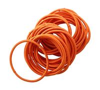 Fashion Yo Lot de 50 élastiques à cheveux fins de 2,5 mm d'épaisseur pour uniforme scolaire (orange)