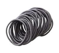Fashion Yo Lot de 50 élastiques à cheveux fins de 2,5 mm d'épaisseur pour uniforme scolaire - Pour queue de cheval - Gris