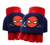 FASHION YO Mitaines d'hiver en tricot chaud avec doublure douce en polaire thermique avec housse convertible pour enfants, Spiderman2, taille unique