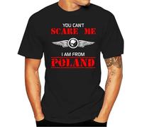 Fashion You Can't Scare ME I'm from Poland Women's Polish Patriotic T-Shirt Black 3XL
