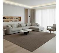 Fashion4Home Tapis de Salon uni - Tapis uni pour Chambre d'enfant, Chambre à Coucher, Bureau, Couloir et Cuisine - Tapis à Poils Courts Marron/Taupe - Taille : 140 x 200 cm