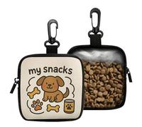 Fashionable and Functional Bags: Designed with a modern printed pattern and bright hues, these treat bags for dogs blend seamlessly with casual wear, making them ideal companions for park visits or pi
