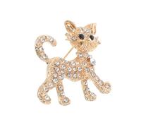Fashionable Cat Brooch Cute Rhinestone Alloy Pin Bags Accessories Adorable Animal Lapel Women Versatile Jewelry for Holidays Everyday Wear