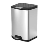 Fashionable Indoor Garbage Bin, Stainless Steel Step Trash Can with Lid, Soft-Close Kitchen Garbage Bin with Foot Pedal, Handle and Removable Inner Bucket, 7/10/13/18 Liter,Get More Storage(White,13L