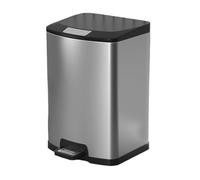 Fashionable Indoor Garbage Bin, Stainless Steel Step Trash Can with Lid, Soft-Close Kitchen Garbage Bin with Foot Pedal, Handle and Removable Inner Bucket, 7/10/13/18 Liter,Get More Storage(Silver,10
