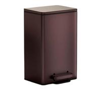 Fashionable Indoor Garbage Bin, Trash Can with Lid, Stainless Steel Garbage Can with Foot Pedal, Soft Close Step Trash Can with Inner Bucket for Home Office Commercial,Get More Storage(Wine Red,40L)