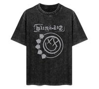 Fashionable Men's Retro T-Shirt Blink-182 Cotton T-Shirt Black S