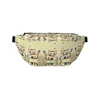 FashionableCat and Butterfly Sac banane de course, léger et confortable, adapté pour les voyages, le shopping, le cyclisme et le fitness