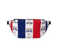 FashionableIowa State Flag Sac banane de course à pied, léger et confortable, adapté pour les voyages, le shopping, le cyclisme et le fitness