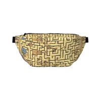 FashionableTreasure Maze Sac banane de course, léger et confortable, adapté pour les voyages, le shopping, le cyclisme et le fitness