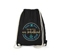 Fashionalarm Sac de gym - School Rockt - Ich bin jetzt EIN Schulkind - Einschulung 2017 | Kinder Rucksack mit coolem Spruch als Geschenk Idee, Noir , Taille unique, Unique