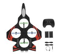 FashionCha 1 Avion Planeur Télécommandé Modèle Avion à Piloter Jouet Planeur avec Mousse EVA et Lumières LED pour Enfants Adultes Convient pour Loisirs En Plein, Batterie Rouge 2