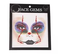 FashionCha 3x Faciales D'Halloween, Autocollants Polyvalents pour Le Maquillage et L'artisanat, Kit pour Sourcils, Cheveux, Joues