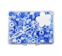 FashionCha 4x 210 Pièces/ensemble 5mm Perles de Couleur Bonbon Manchettes Anneaux de Tresse Clips Tube Outil de Tressage de Cheveux Accessoire de Cheveux avec Bo