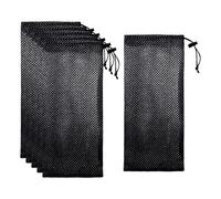 FashionCha 6 Pièces Mangeoire Suspendue pour Chardonnerets Filet de Nourriture pour Oiseaux Facile à Remplir et à Entretenir en Tissu Solide pour Les Passionnés, Noir