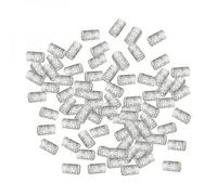 FashionCha Anneaux de Perles pour Dreadlocks, 2x100 Pièces, Clips En Fer, Anneaux de Manchette, Bijoux de Cheveux Flexibles, Perles de Barbe pour Cadeaux de Conc