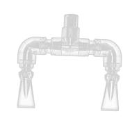 FashionCha Aquarium Ensemble Tuyauterie Kit Sortie Eau Accessoires Buse Pivotante Système de Retour Acrylique Montage Facile Convient Aux Passionnés de Poissons, Diamètre Intérieur