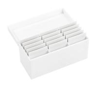 FashionCha Boîte de rangement en acrylique pour cils avec couvercle, grand présentoir pour maquillage, Blanc