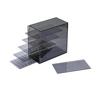 FashionCha Boîte de Rangement pour Cils, Présentoir à Cils, étagère Transparente à 5 Niveaux de Grande Capacité pour Salon Professionnel, Noir