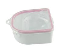 FashionCha Bol de Manucure pour Trempage Des Ongles, Accessoire En Acrylique Facile à Utiliser, Plateau de Trempage Double Couche, Dissolvant pour Vernis à Ongle