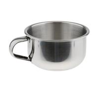 FashionCha Bol de Tasse de Rasage En Acier Inoxydable de 8 Cm/ 3,2 Pouces - Tasse à Savon avec Brosse