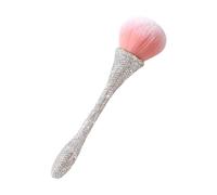 FashionCha Brosse de Maquillage pour Poudre Libre, Outil Compact pour Le Visage, Blanc