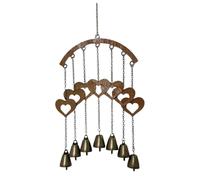 FashionCha Carillon Suspendu Métal Ornement Cloche Décoratif Fer Art Vintage Forme Géométrique Suspension Rapide Convient à la Fête de Noël Décoration, Cloche d'amour