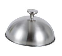 FashionCha Cloche de Cuisson Dôme à Fromage Couvercle à Vapeur Couvre-Plat pour Burger en Acier Inoxydable Robuste avec Poignée Isolante Adapté pour Les Grillad, 24 Cm X 12.5 Cm