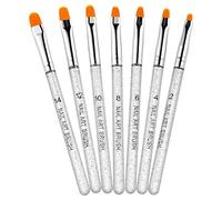 FashionCha Constructeur de Faux Conseils En Acrylique, 7 Pièces/ensemble, pour Usage En Salon, Bricolage à Domicile, Dessin Détaillé, ARGENT