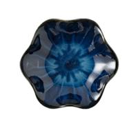 FashionCha Coupelle à Bijoux Plat de Service Repose-cuillère de Cuisine Bol Décoratif Porte-Bracelets Polyvalente en Céramique Adaptée pour La Table de Chevet E, Bleu Profond