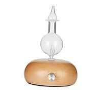 FashionCha Diffuseur D'Huiles Essentielles Électrique D'Air Purificateur avec Base En Bois et Verre Lumière Douce Fonction Minuterie A, UN