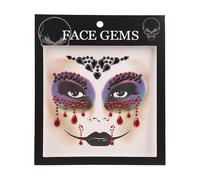 FashionCha Faciales D'Halloween, Autocollants Polyvalents pour Le Maquillage et L'artisanat, Kit pour Sourcils, Cheveux, Joues, Style C