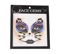 FashionCha Faciales D'Halloween, Autocollants Polyvalents pour Le Maquillage et L'artisanat, Kit pour Sourcils, Cheveux, Joues, Style A