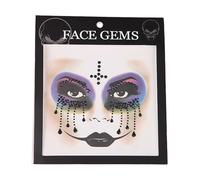 FashionCha Faciales D'Halloween, Autocollants Polyvalents pour Le Maquillage et L'artisanat, Kit pour Sourcils, Cheveux, Joues, Style D
