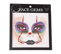 FashionCha Faciales D'Halloween, Autocollants Polyvalents pour Le Maquillage et L'artisanat, Kit pour Sourcils, Cheveux, Joues, Style B