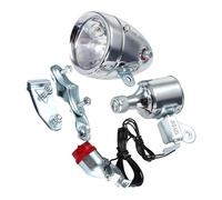FashionCha Générateur Dynamo Ensemble Lumière Vélo Métal Friction Étanche Installation Simple Adapté Au Cycliste Urbain Décoration Vintage Sécurité Nocturne, Styler Un