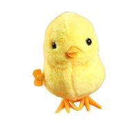 FashionCha Jouet à Remonter Poussin Peluche Mini Jouet Mécanique Poulet Peluche Réaliste Jouet Animal à Ressort Matière Jade Douce et Agréable Adapté Aux Enfants, Poulet Saut Jaune