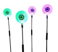 FashionCha Lumière Solaire de Jardin Éclairage de Sentier Lampe D'Extérieur Borne Lumineuse Applique Décorative Étanche en Acier Approprié pour Les Parcs Les AR, Lumières du Globe Oculaire