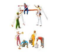 FashionCha Miniature Figures Model Peintres Ouvriers Figurines de Personnes Accessoires de Diorama en Résine pour Décoration de Scènes Adapté aux Cadeaux, 1 64
