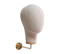 FashionCha Modèle de Tête de Mannequin, Présentoir de Chapeau de Perruque, Support de Chapeau Robuste, pour Formation de Coiffeur, Salon à Domicile et Voyage, Ho, beige