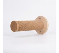 FashionCha Mur d'Escala pour Chat, Bois, Sisal, Fabrication Robuste, Support pour Chat, Décoration intérieure, Échelle à griffer cylindrique Murale (perçage) - 22.5cm x 6cm x 12cm, Moyen