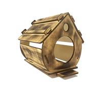 FashionCha Nichoir pour Oiseaux Maison Suspendue Bois Nid Oiseau Extérieur Refuges Suspendus Abri Oiseaux Créatif Bois Convient pour Cour Balcon Observation, 25x19x20cm