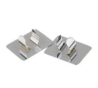 FashionCha Palette de Mélange pour Nail Art (2 Pièces) En Acier Inoxydable, Outil de Manucure Adapté à Un Usage Professionnel et Aux Salons de Manucure à
