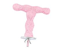 FashionCha Perchoir pour Perroquet Jouet Support D'Oiseau Accessoire Cage Résine pour Le Soin des Pattes et Activité Grimpante Adapté Aux Perruches Cockatiels in, Rose