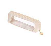 FashionCha Petit étui à Maquillage en Cuir PU avec Fermeture éclair pour Les des Femmes, Blanc